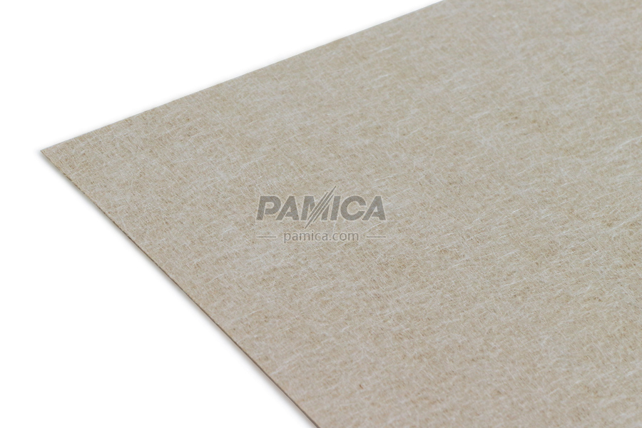 Flexible mica slip plane with non-woven glass cloth